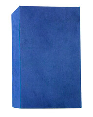Blue Worn Fabric-Covered Book Standing Upright
