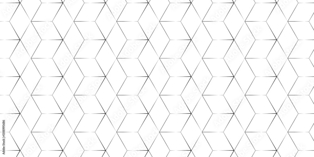 Fototapete Vector seamless pattern with hexagon square cube geometric pattern shapes grid metal element texture design. abstract tiles gradient science web tech connection triangle diamond honeycomb hexagon art.