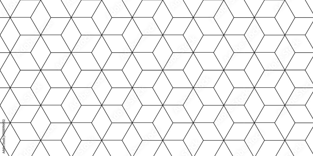 Poster vector seamless pattern with hexagon square cube geometric pattern shapes grid metal element texture