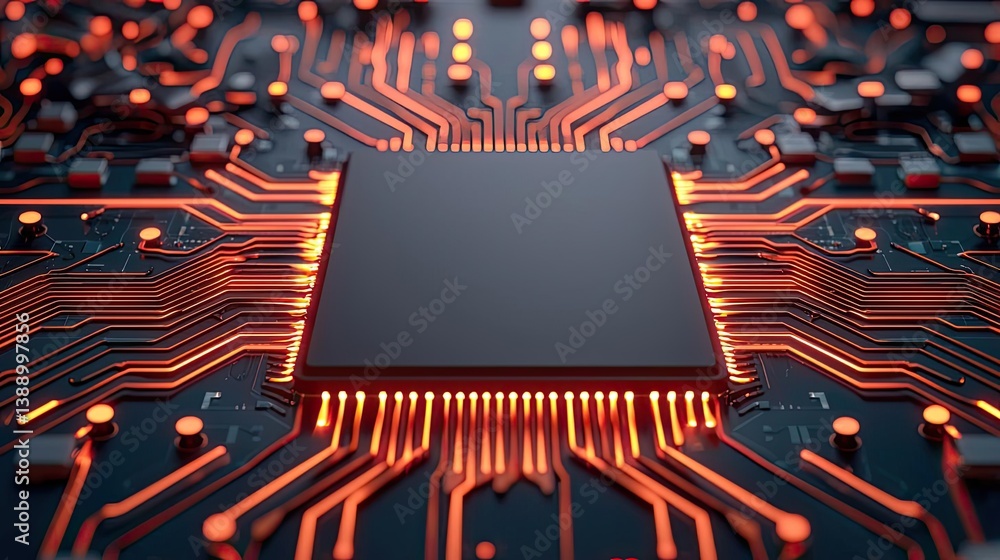 Aufkleber cloud server intelligent innovation driving global systems concept. close-up of a circuit board with