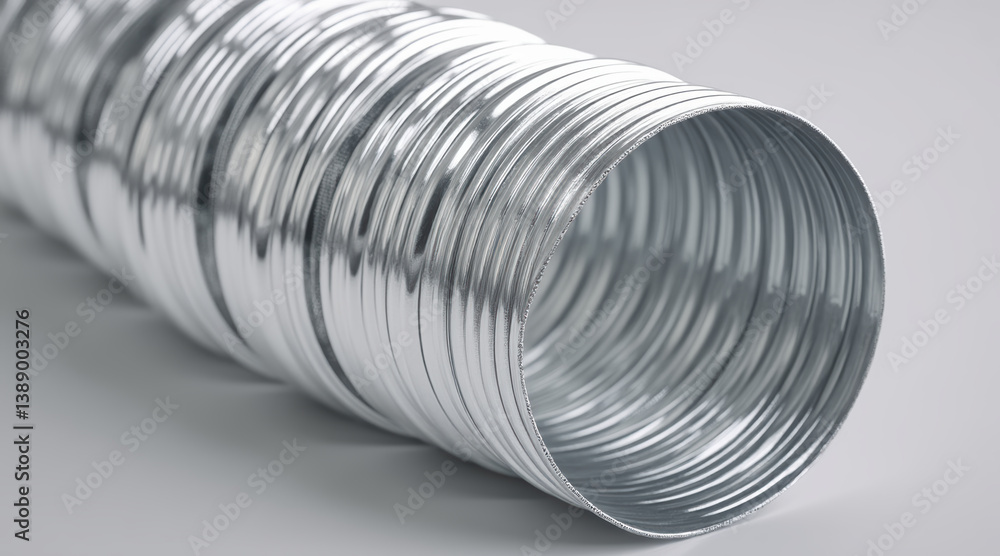 Poster shiny air duct made of metal showcases precise engineering for efficient airflow in various systems