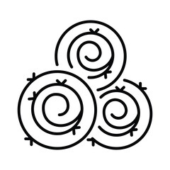 Haystack vector outline icon. EPS 10 file