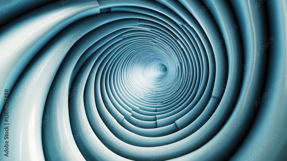 Poster intricate 3d abstract spiral tunnel design with vibrant colors and dynamic roadmap elements for visu