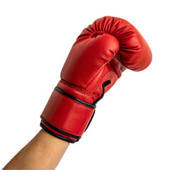 Red boxing gloves isolated on white background