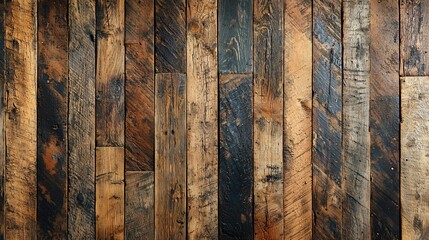 Rustic Wood Plank Wall Background