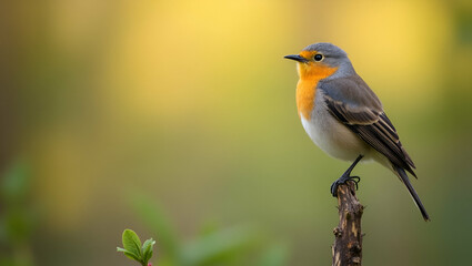 Fototapeta premium Birdwatching in May: Capturing Dynamic Species Interactions and Avian Diversity with Sophisticated Macro Photography Techniques in Stunning Natural Backdrops