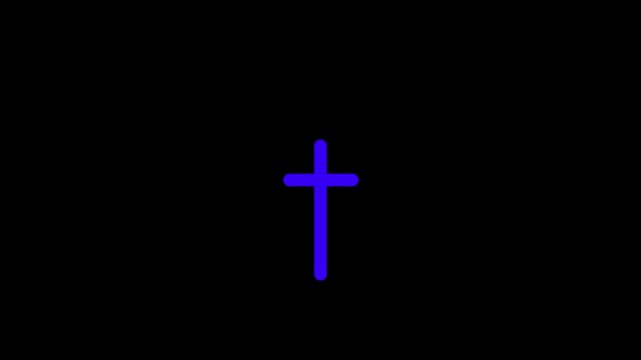 Good friday animated background illustration with cross line