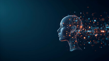 Fototapeta premium Explore elegant visualizations of real-time AI adaptation with machine learning integration, enhancing digital system responsiveness in photo stock design.