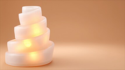 Elegant three-tiered cake designed with intricate details and colors representing celebration and festivity in 3d style