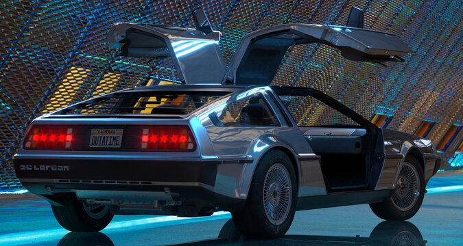 DeLorean DMC-12 - a two-seater sports car mass-produced by DeLorean Motor Company.