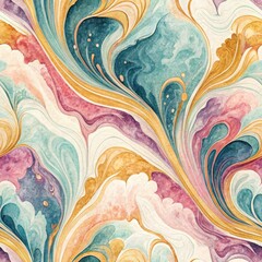Ethereal Marble Swirl Seamless Pattern