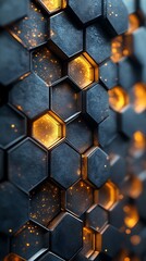 Stunning Hexagon Pattern Mobile Wallpaper Abstract Dark Gold Geometric Wallpaper