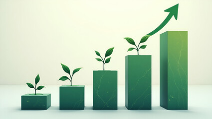 Elegant visual representation highlighting sustainable business investment models focusing on ethical governance renewable growth and long term value creation for enterprises. in  Photo Stock  Concept