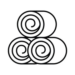 Straw vector outline icon. EPS 10 file