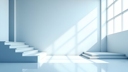 Obraz premium Minimalist Flat Wallpaper Design: Expansive Space & Sleek Aesthetics Showcasing Molecular Diagnostics & Innovative Testing in Modern Healthcare - Cute Vector Illustration for Smart Business