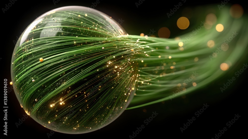 Poster beautiful green leaf illuminated by bright light creating a stunning visual in a concept of natural 
