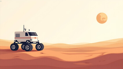 Explore modern minimalist wallpaper showcasing Mars rover missions with sleek graphics, symbolizing advanced robotic exploration and innovative research.