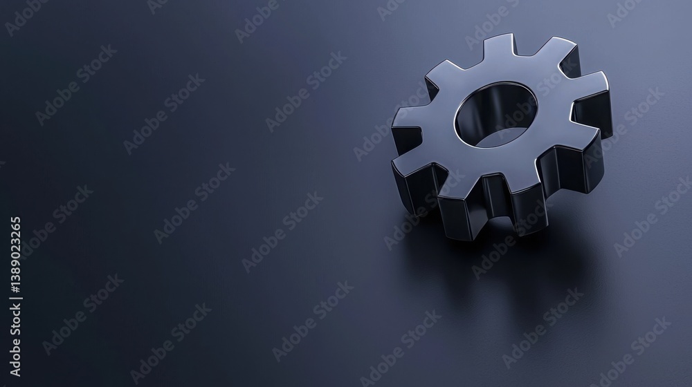 Poster close-up of a cogwheel with intricate lines representing ai settings for mechanical engineering and 