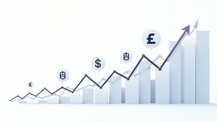 Flat Contemporary wallpaper featuring sleek digital graphs and abstract currency icons symbolizing digital forex trading conveying advanced online trading platforms secure currency exchange and innova