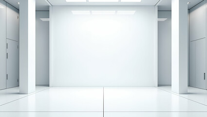 Futuristic Industrial Robots: Minimalist Wallpaper Design Showcasing Advanced Mechanical Engineering and Digital Innovation in Automated Production