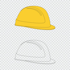 Safety helmet vector art Isolated on transparent background
