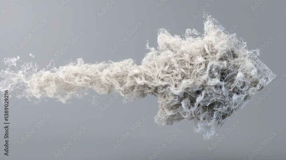 Poster white smoke bomb creating an artistic visual representation of cash flow arrows in a neural network 