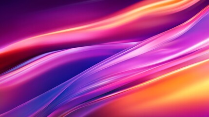 Abstract vibrant waves of purple and orange colors flowing seamlessly across a digital canvas