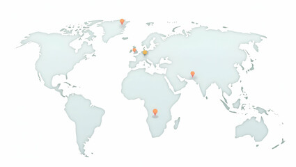 Obraz premium Innovative Global Trade Realignment: Exploring Efficient Logistics and Transformative Market Dynamics in a Modern Flat Vector Illustration