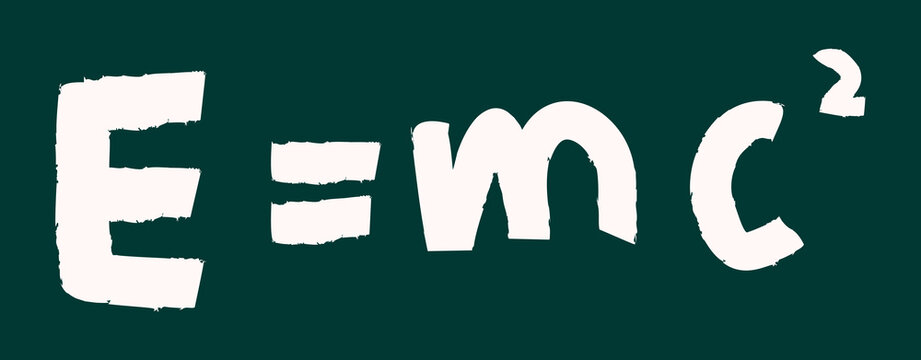 E=mc&sup2;  Energy formula, Education concept Theory of relativity vector illustration hand-drawn