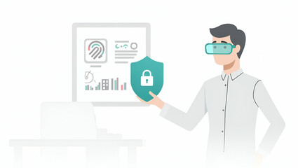 Flat Modern Visual Narrative: Real-Time Account Verification with Biometric Scanning & Automated Data Analytics for Secure Digital Authentication