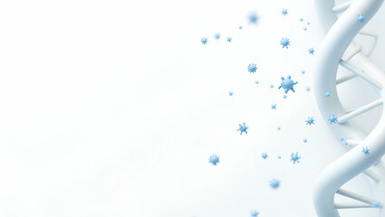 Elegant Flat Wallpaper Design with DNA Motifs for Healthcare Presentations: Perfect for Academic Conferences on Rare Disease Genomics and Precision Diagnostics