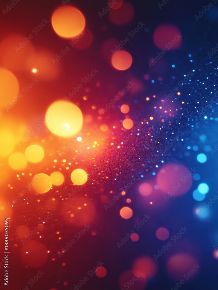 Poster abstract bokeh background with vibrant colors and glowing light effects creating a magical atmospher