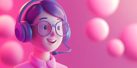 3D Illustration of Customer Service Emphasizing Satisfaction and Consumer Trust Through Quality Assistance