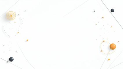 Fototapeta premium Flat Contemporary Wallpaper Design: Abstract Interstellar Patterns for Corporate Branding in Astrophysics - Emphasizing Deep Space Research and Innovative Travel with Minimalist Cosmic Icons