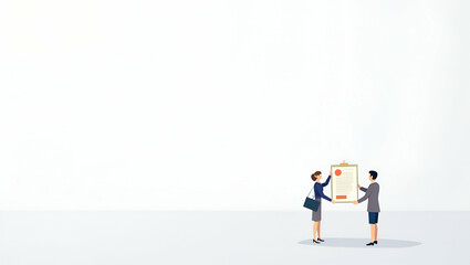 Obraz premium Contemporary Minimalist Flat Wallpaper: Open Banking & Secure API Frameworks in Cute Vector Design for Innovative Fintech Collaboration & Digital Integration