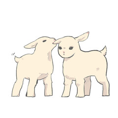 子やぎ:耳をつかまれる