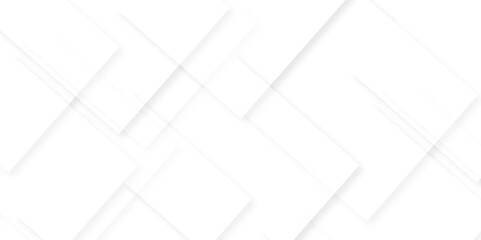 Vector white and gray overlap triangle geometric technology pattern. minimal rectangle arranged white lines transparent web square background layers. overlap web presentation design.