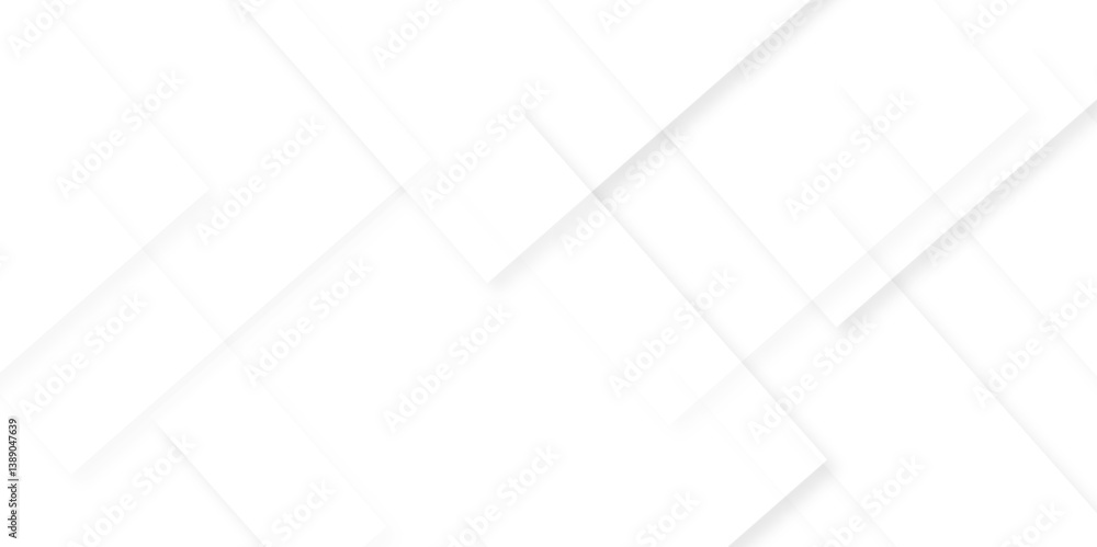 Fototapete Vector white and gray overlap triangle geometric technology pattern. minimal rectangle arranged white lines transparent web square background layers. overlap web presentation design.