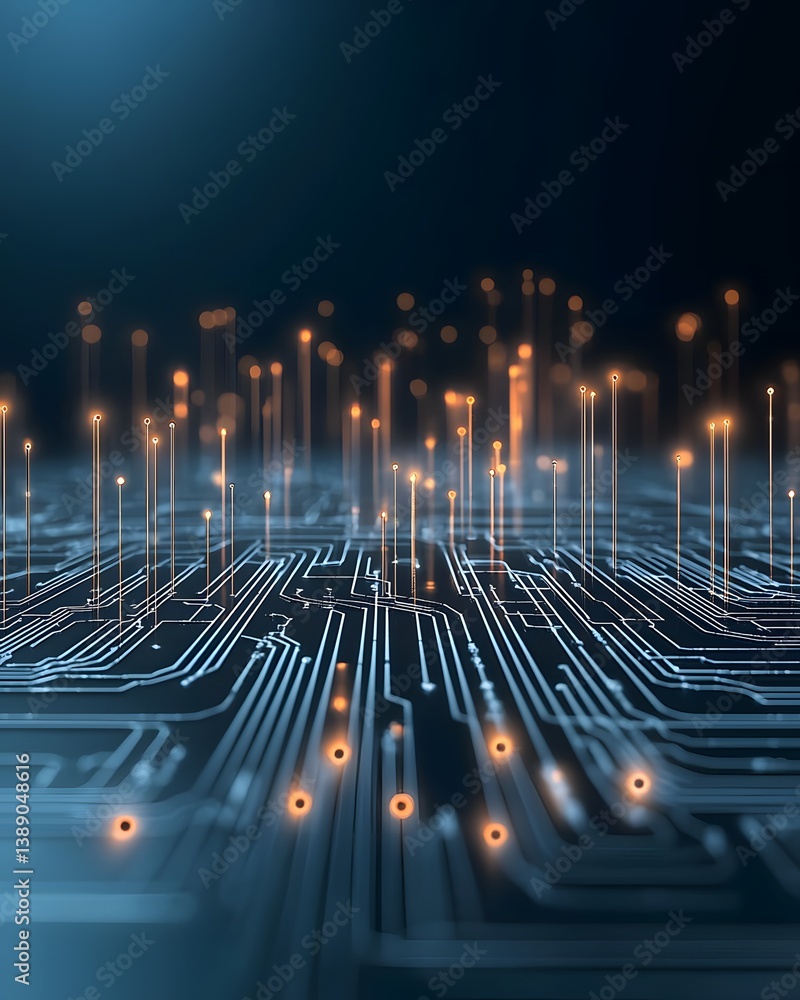 Poster a futuristic ai-powered analysis system, neural networks scanning big data, digital graphs and analy