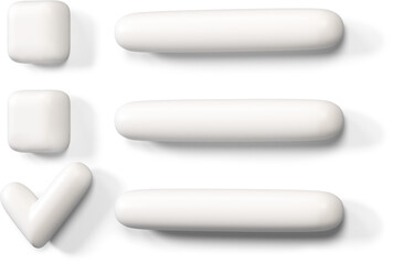 White checklist with one done item turned to the left