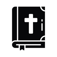 Fototapeta premium Easy to use glyph icon depicting bible holy book