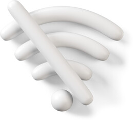White no wifi icon