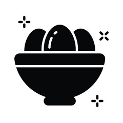 A customizable glyph icon of egg bowl