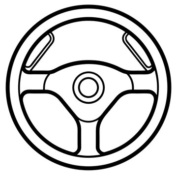 recommend clip art: Driving Wheel Silhouette Vector Minimalist Monochrome Icon.