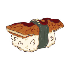 sushi Japanese food isolated on white