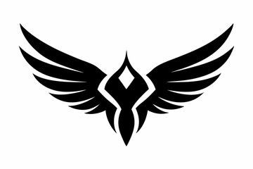 valkyrie wing silhouette vector line art 
