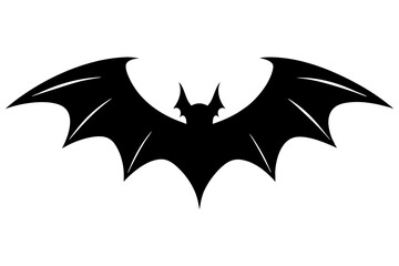 bat wings spread silhouette vector illustration