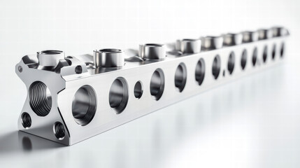 Precision Engineering Marvel: A close-up of a meticulously crafted, metallic component, embodying the pinnacle of precision and industrial design.