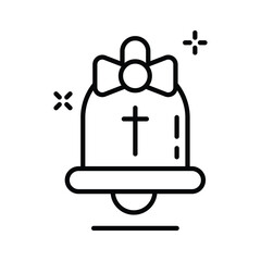 Get this amazing outline icon of church bell