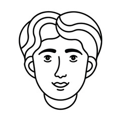 Thought Provoking Faces Line Art Vector